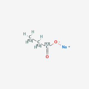 Chemical structure of Propanoic-13C3 sodium