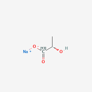 Chemical structure of Lactate-13C sodium