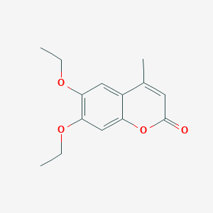 Chemical structure of 6,7-Diethoxy-4-methylcoumarin
