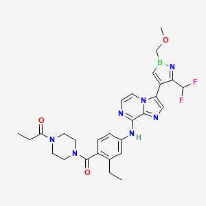 Chemical structure of BODIPY FL prazosin