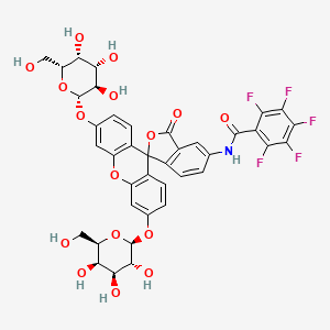 Chemical structure of PFB-FDG