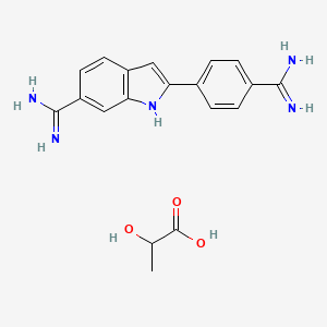 Chemical structure of DAPI dilactate