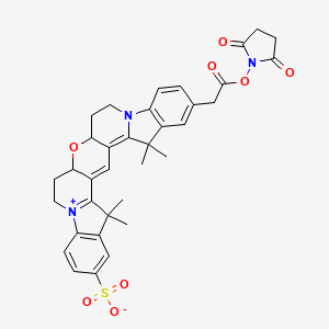 Chemical structure of Cy3B NHS ester