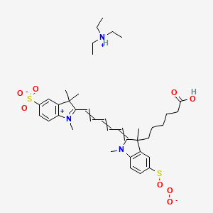 Chemical structure of Sulfo-Cy5 carboxylic acid TEA