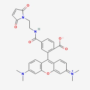Chemical structure of 6-TAMRA maleimide