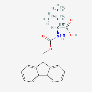 Chemical structure of Fmoc-L-Val-OH-13C5,15N
