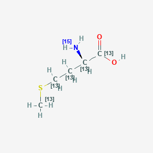 Chemical structure of L-Methionine-13C5,15N