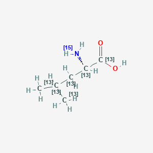 Chemical structure of L-Leucine-13C6,15N