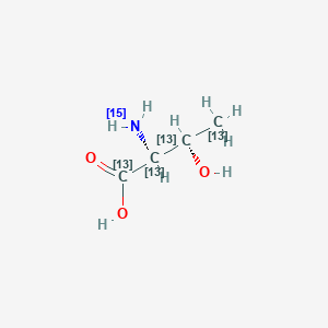 Chemical structure of L-Threonine-13C4,15N