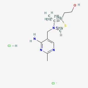 Chemical structure of Thiamine monochloride-13C4 hydrochloride