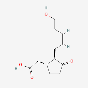Chemical structure of 12-Hydroxyjasmonic acid