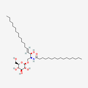 Chemical structure of D-Glucosyl-β-1,1′-N-palmitoylsphingosine