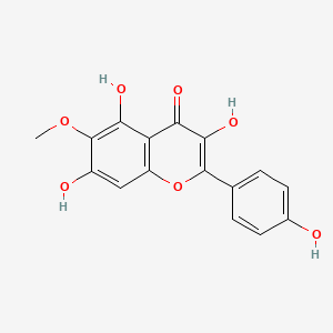 Chemical structure of 6-Methoxykaempferol
