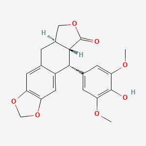 Chemical structure of 4-Demethyldeoxypodophyllotoxin
