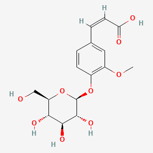 Chemical structure of cis-Ferulic acid 4-O-β-D-glucopyranoside