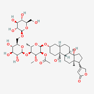 Chemical structure of Acetylthevetin A