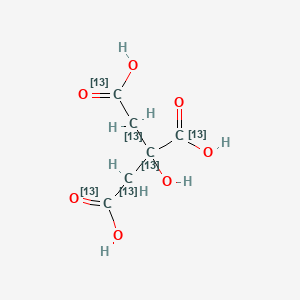 Chemical structure of Citric acid-13C6
