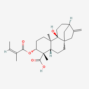 Chemical structure of 3α-Angeloyloxypterokaurene L3