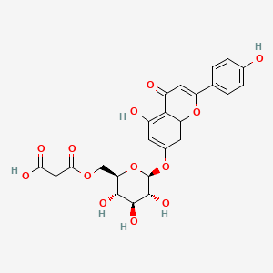Chemical structure of Apigenin 7-O-malonylglucoside