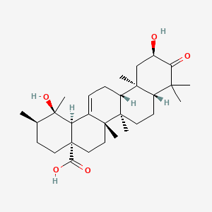 Chemical structure of 2α,19α-Dihydroxy-3-oxo-urs-12-en-28-oic acid