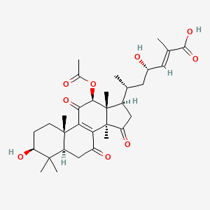 Chemical structure of 12β-Acetoxyganoderic Acid θ