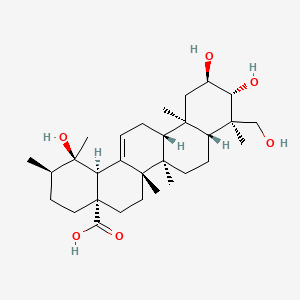 Chemical structure of 19α-Hydroxyasiatic acid