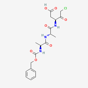 Chemical structure of Z-Ala-Ala-Asp-CMK