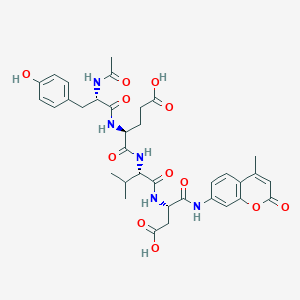 Chemical structure of Ac-YEVD-AMC