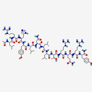 Chemical structure of N-Acetyl [Leu28, Leu31] neuropeptide Y (24-36)