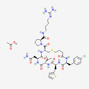 Chemical structure of Velmupressin acetate