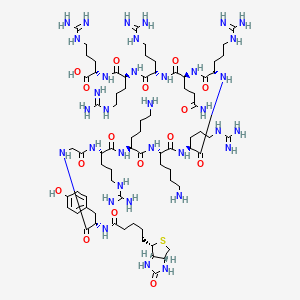 Chemical structure of Biotin-TAT (47-57)