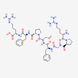 Chemical structure of [Des-Pro2]-Bradykinin