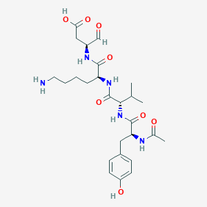 Chemical structure of Ac-Tyr-Val-Lys-Asp-aldehyde