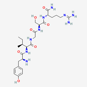 Chemical structure of H-Tyr-Ile-Gly-Ser-Arg-NH2