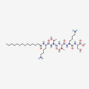 Chemical structure of Myristoyl pentapeptide-4