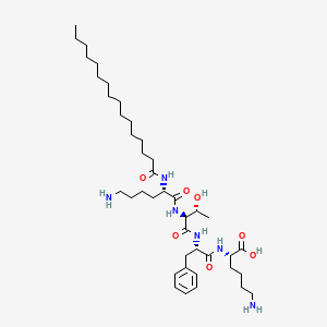 Chemical structure of Palmitoyl tetrapeptide-10