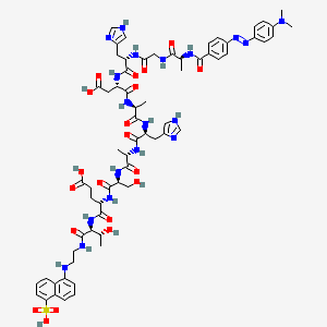 Chemical structure of Dabcyl-AGHDAHASET-Edans