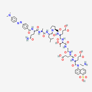 Chemical structure of Dabcyl-QALPETGEE-Edans