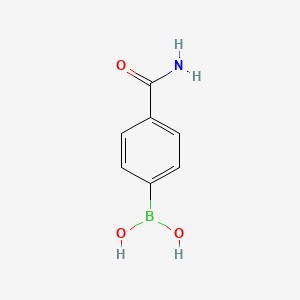 Chemical structure of (4-Carbamoylphenyl)boronic acid