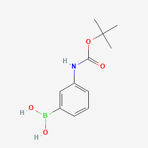 Chemical structure of (3-Boc-aminophenyl)boronic acid