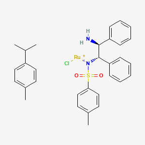 Chemical structure of RuCl(p-cymene)[(R,R)-Ts-DPEN]