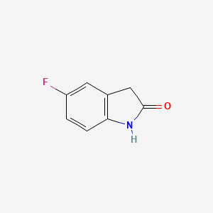 Chemical structure of 5-Fluoro-2-oxoindoline