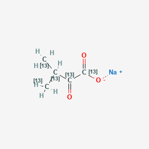 Chemical structure of Sodium 3-methyl-2-oxobutanoate-13C5