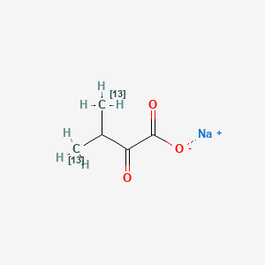 Chemical structure of Sodium 3-Methyl-2-oxobutanoic acid-13C2