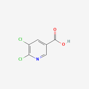Chemical structure of 5,6-Dichloronicotinic acid