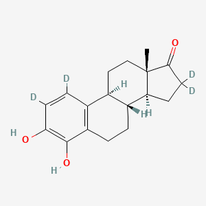 Chemical structure of 4-Hydroxyestrone-d4