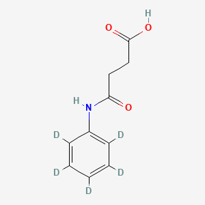 Chemical structure of 4-Anilino-4-oxobutanoic acid-d5