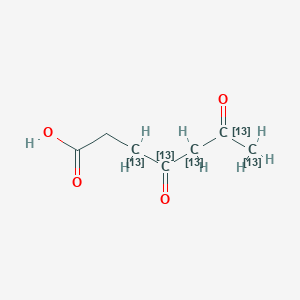 Chemical structure of 4,6-Dioxoheptanoic acid-13C5