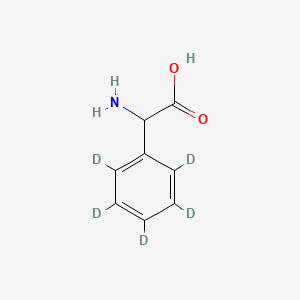 Chemical structure of 2-Phenylglycine-d5