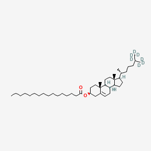 Chemical structure of Cholesteryl palmitate-d7